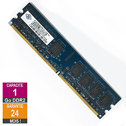 Barrette Mémoire 1Go RAM DDR2 Nanya NT1GT64U8HA1BY-3C DIMM PC2-5300U 2Rx8 - Reconditionné