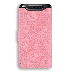 Avis Wewoo Housse Coque Pour Galaxy A80 / A90 Veau Diamant Motif Mandala Double Pliante Conception Etui en cuir gaufré avec porte-monnaie et titulaire et fentes cartes Rose