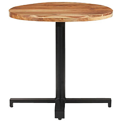 vidaXL Table de bistro Ronde Ø80x75 cm Bois d'acacia massif