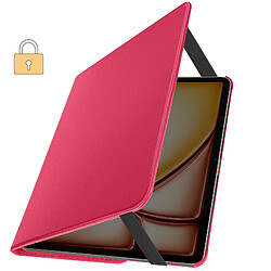 Acheter Avizar Étui Clapet pour iPad Air 13 2024 Folio Rotatif 360 Support Stand Fuchsia