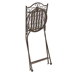 Set de Bistrot Biella pour Jardin Métal Vert Foncé Patine Grise Claire [en.casa] pas cher