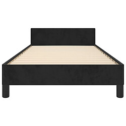 Acheter vidaXL Cadre de lit et tête de lit sans matelas noir 80x200 cm velours