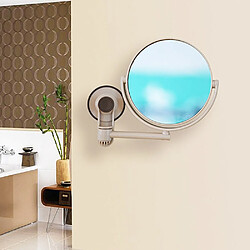 Universal Miroir de maquillage double face mural léger réglable miroir de maquillage imperméable outil de maquillage perforé gratuit | miroir de bain