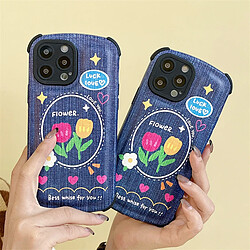 GUPBOO Étui pour iPhone11ProMax Niche sentiment tulipe étui de téléphone portable japonais et coréen cowboy star girl