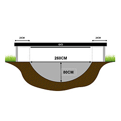 Acheter Trampoline rond avec filet - AXI Boston - Ø 305 cm en noir | Trampoline entérré et hors sol pour enfants | Pour le jardin / l'extérieur