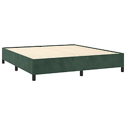 Avis vidaXL Sommier à lattes de lit et matelas Vert foncé 180x200cm Velours