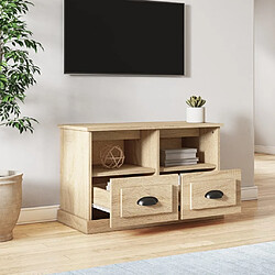 Avis Maison Chic Meuble TV scandinave - Banc TV pour salon chêne sonoma 80x35x50 cm bois d'ingénierie -MN63683