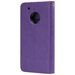 Avis Wewoo Housse Coque Pour Motorola Moto G5 Plus Étui de protection à rabat horizontal de couleur unie avec support et fentes cartes et portefeuille et cadre photo et lanière violet