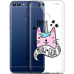 Caseink Coque arrière Huawei P Smart (5.7 ) Gel HD [ Nouvelle Collection - Souple - Antichoc - Imprimé en France] I Am MEOUgical