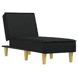 Maison Chic Chaise longue Jardin| Bain de soleil Relax | Transat noir tissu -GKD19745