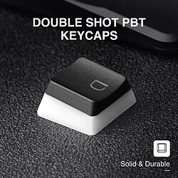 Universal 108 bouchons de pudding PBT double-clic bouchons pour clavier mécanique Cherry MX.