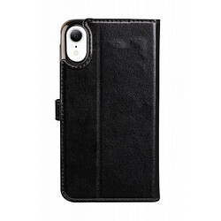 Folio Wallet iPhone XR Noir avec languette de fermeture Bigben