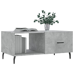 Avis Maison Chic Table basse,Table Console Table d'appoint, Table pour salon gris béton 90x50x40 cm bois d'ingénierie -MN21221