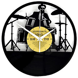 Magneticland Horloge vinyle recyclé DRUMMER