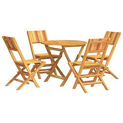 Salle à dîner de jardin 5 pcs,Table et chaise à manger Bois de teck massif -MN97659