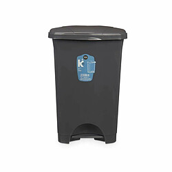 Avis BigBuy Home Poubelle à pédale Anthracite Plastique 50 L (3 Unités)