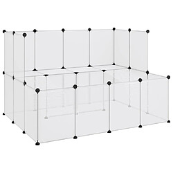 vidaXL Cage pour petits animaux Transparent 143x107x93 cm PP et Acier