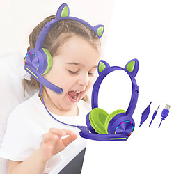 Avis Casque de jeu stéréo avec oreilles de chat mignon