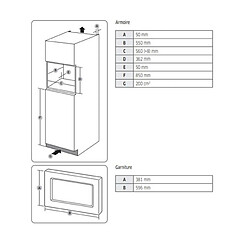 Micro-ondes solo encastrable 20l 850w inox - ms20a7013at - SAMSUNG