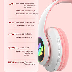 Universal Oreilles de chat mignon casque sans fil casque bluetooth grand casque bluetooth casque LED enfant fille casque téléphone portable casque cadeau bouchon d'oreille |