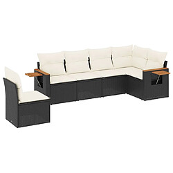 Maison Chic Salon de jardin 6 pcs avec coussins | Ensemble de Table et chaises | Mobilier d'Extérieur noir résine tressée -GKD41234