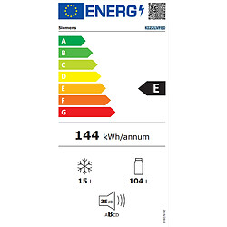 Réfrigérateur 1 porte intégrable à pantographe 119l - KI22LVFE0 - SIEMENS