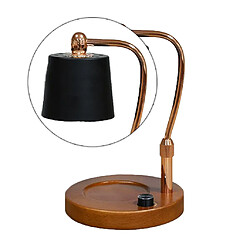 Chauffe-bougie électrique Lampe De Fondeur De Cire à Intensité Variable Lampe De Brûleur à Mazout Ronde Noire