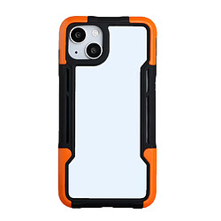 Coque en TPU + acrylique antichute, hybride noir/orange pour votre Apple iPhone 13 6.1 pouces