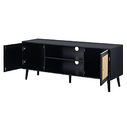 Bestmobilier Goto - meuble tv - noir - 140 cm pas cher