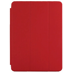 Wewoo Smart Cover Housse en cuir intelligente 3 fois traitée naturellement avec fonction veille / réveil & support pour iPad Air 2 rouge