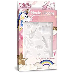 Graines Creatives Moule en silicone 20x13 cm licorne