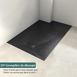 Acheter EMKE Receveur de douche receveur de douche plat antidérapant SMC receveur de douche à découper, 90x90cm | Noire