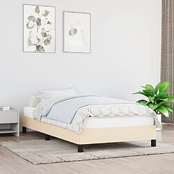 vidaXL Cadre de lit sans matelas crème 80x200 cm tissu