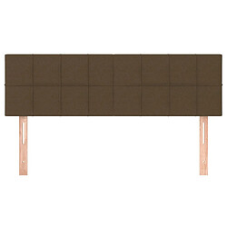 Avis Maison Chic Lot de 2 Têtes de lit design pour chambre - Décoration de lit Marron foncé 72x5x78/88 cm Tissu -MN97482