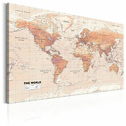 Paris Prix Tableau Imprimé World Map : Orange World 60 x 90 cm