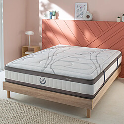 MAISON AUBERTIN Matelas Ressorts 30cm + Sommier Bois 160x200