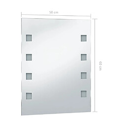 vidaXL Miroir mural à LED pour salle de bains 50x60 cm pas cher