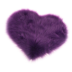 Avis amour forme shaggy doux peau de mouton tapis tapis de fausse fourrure 5cm pile violet