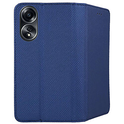 Acheter Htdmobiles Housse pour Oppo A58 4G - etui coque pochette portefeuille + verre trempe - BLEU MAGNET