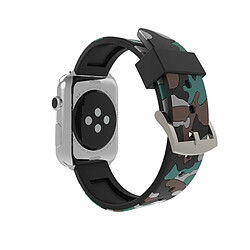 Acheter Wewoo Bracelet blanc pour Apple Watch Series 3 & 2 & 1 42mm Mode Camouflage Motif Silicone de montre