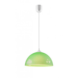 Lumière Suspension Dome Verre Vert 1 ampoule 69cm