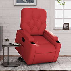 vidaXL Fauteuil inclinable Rouge Similicuir