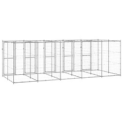 Acheter Helloshop26 Chenil extérieur cage enclos parc animaux chien extérieur acier galvanisé 12,1 m² 02_0000405