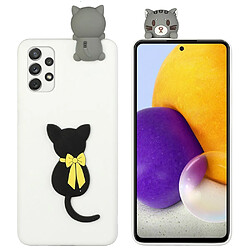 Coque en TPU antichoc, avec décoration de figurines 3D chat noir pour votre Samsung Galaxy A53 5G