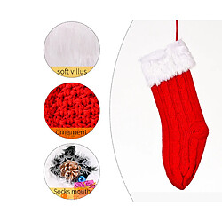 Acheter Chaussettes de Noël - Décoration en tricot blanc (3 pcs)