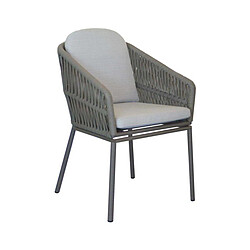 OCEO BY PROLOISIRS Fauteuil de jardin en aluminium et résine synthétique Iris.