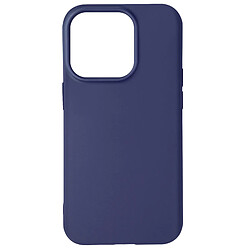 Avizar Coque iPhone 14 Pro Max Silicone Flexible Finition Mate Anti-traces bleu nuit