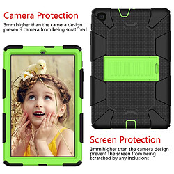 Wewoo Housse Coque de protection antichoc en silicone bicolore avec support pour Galaxy Tab A 10.1 2019 / T510 noir + vert pas cher