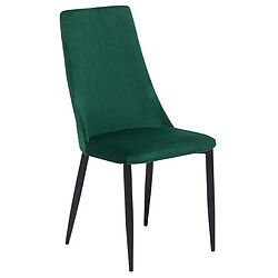 Beliani Chaise de salle à manger CLAYTON Set de 2 Velours Vert émeraude pas cher