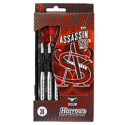 Fléchettes HARROWS Assassin HEAVY 80% Tungstene pointe acier (Plusieurs modèles) 28GK